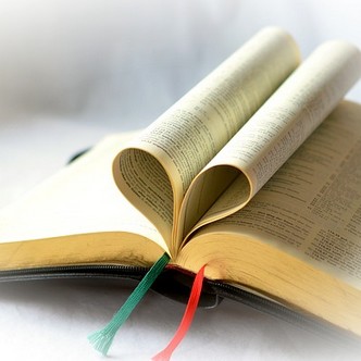 Open pages of Bible